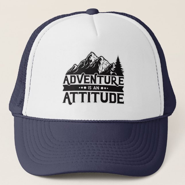 Gorra De Camionero La aventura de vacaciones es una actitud (Anverso)
