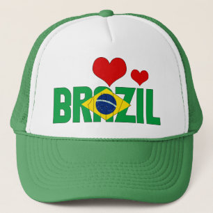 Gorra De Camionero La bandera de Brasil adorable es un patriota