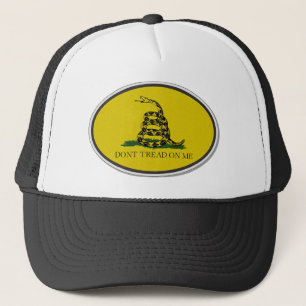 Gorra De Camionero La bandera de Gadsden no pisa en mí diseño oval