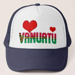 Gorra De Camionero La bandera de Vanuatu adorable es un gran patrioti