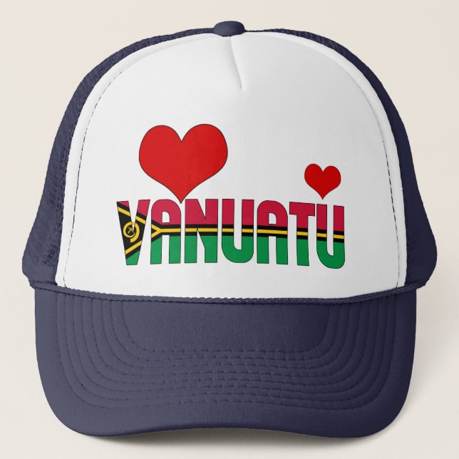 Gorra De Camionero La bandera de Vanuatu adorable es un gran patrioti (Anverso)