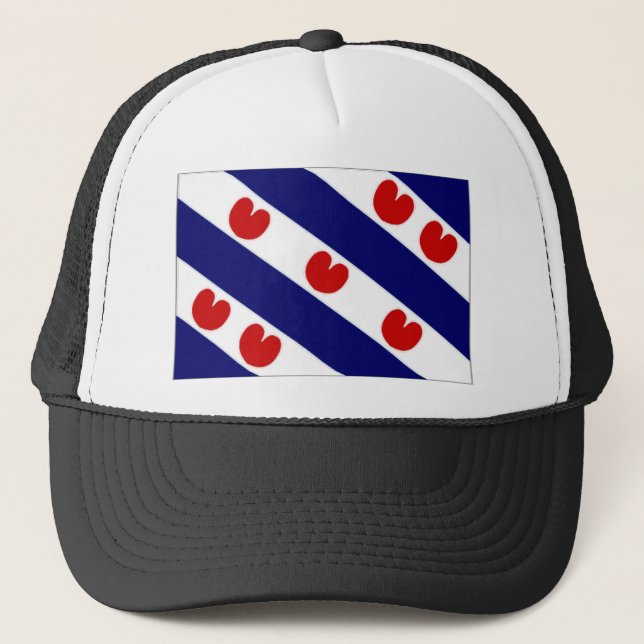 Gorra De Camionero La bandera holandesa de Frisia (Anverso)