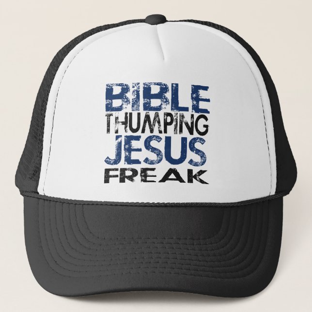 Gorra De Camionero La Biblia Tumping a Jesús Freak (Anverso)