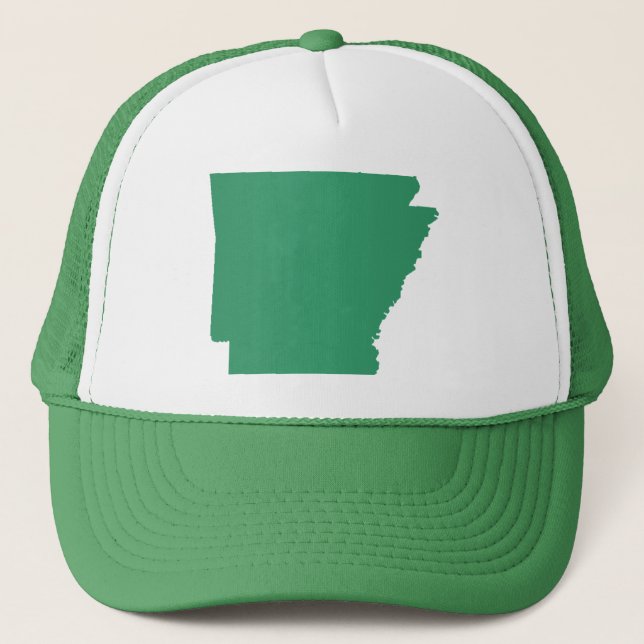 Gorra De Camionero La broche verde del estado de Arkansas detrás (Anverso)