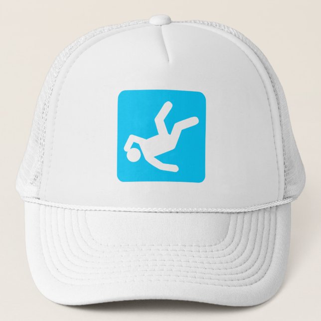 Gorra De Camionero La caída del hombre - cielo azul (Anverso)
