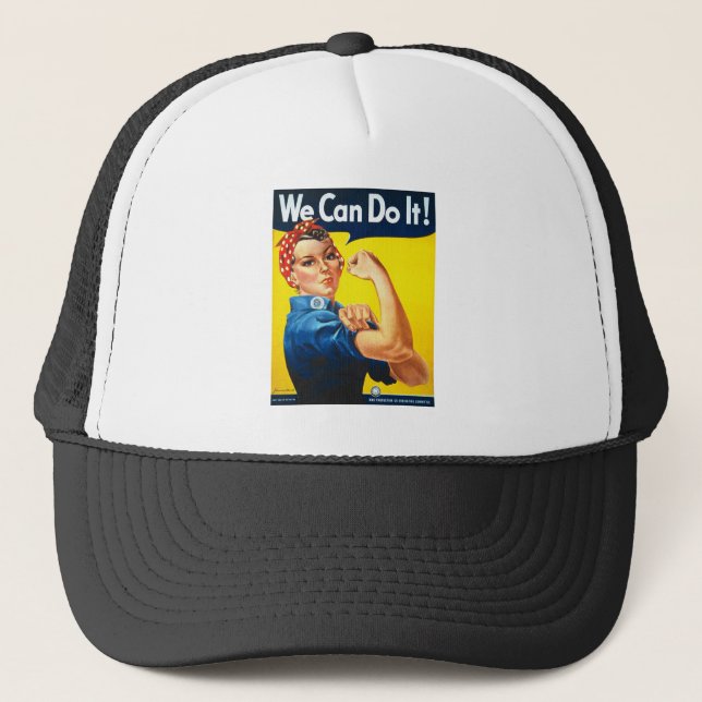 Gorra De Camionero La camiseta de Riveter T, rosada para las mujeres  (Anverso)