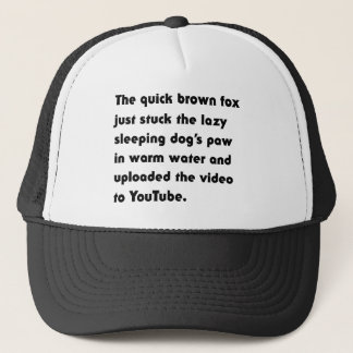 Gorra De Camionero La Camiseta Pangrama del Zorro Marrón Rápido Acaba