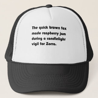 Gorra De Camionero La Camiseta Pangrama del Zorro Marrón Rápido Hizo