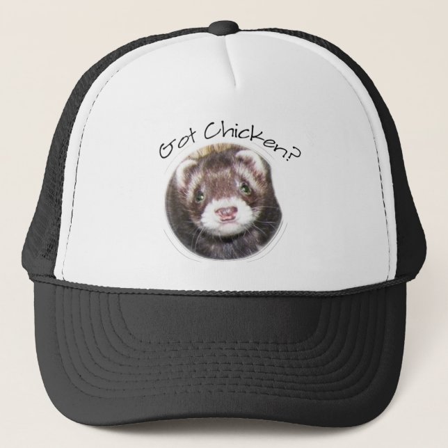 Gorra De Camionero ¿La cara de Ferret tiene pollo? (Anverso)