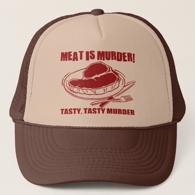 Gorra De Camionero La carne es asesinato (Anverso)