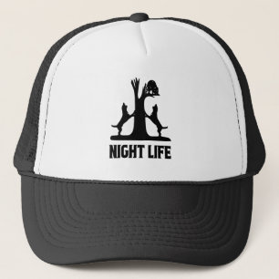 Gorra De Camionero La caza de monedas en la noche ronda el árbol