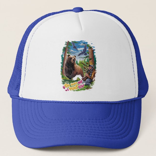 Gorra De Camionero La caza del oso Encounter humorística (Anverso)
