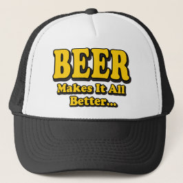 Gorra De Camionero La Cerveza Lo Hace Mejor - Eslogan Divertido para
