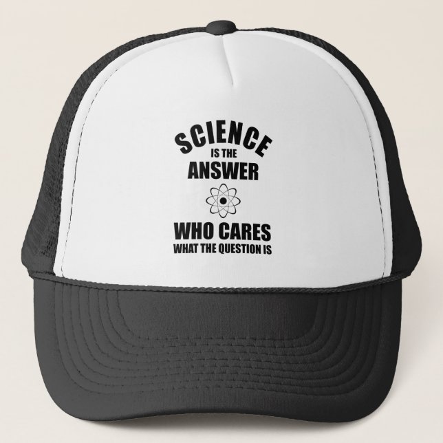 Gorra De Camionero La Ciencia Es La Respuesta (Anverso)