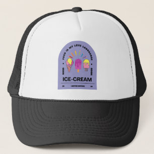 Gorra De Camionero La comida es mi crema de helado de lenguaje de amo