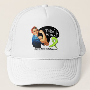 Gorra De Camionero La conciencia de la salud mental toma un soporte