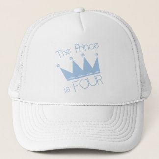 Gorra De Camionero La Corona del Príncipe 4ª camisetas de cumpleaños 