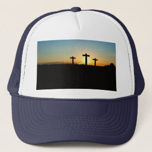 Gorra De Camionero La crucifixión cruza al atardecer