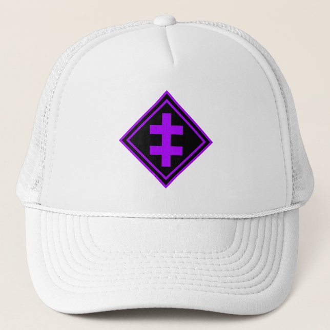 Gorra De Camionero La Cruz de Lorena - v2 (púrpura) (Anverso)