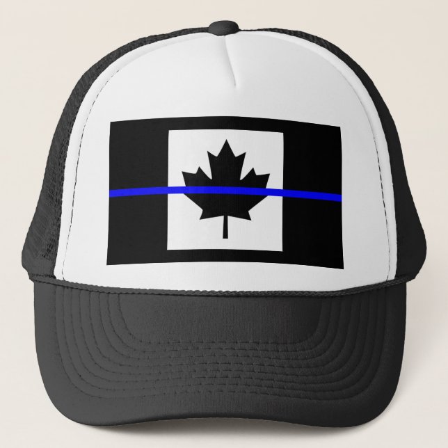 Gorra De Camionero La delgada línea azul simbólica sobre la hoja de a (Anverso)