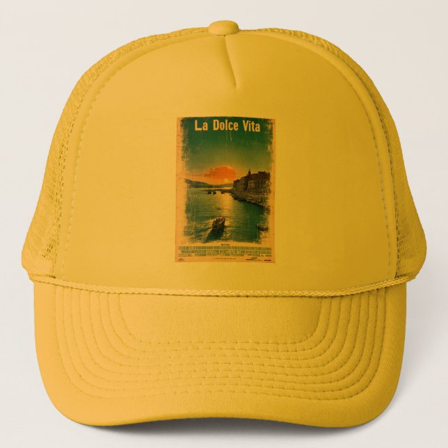 Gorra De Camionero . La Dolce Vita - Inspired by 1960s Posters (Anverso)