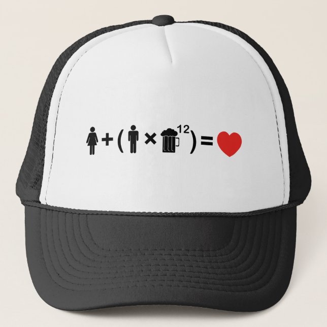Gorra De Camionero La ecuación del amor para los hombres (Anverso)