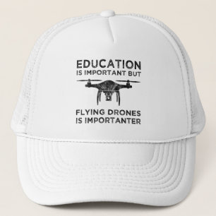 Gorra De Camionero La educación es importante para los drones volador