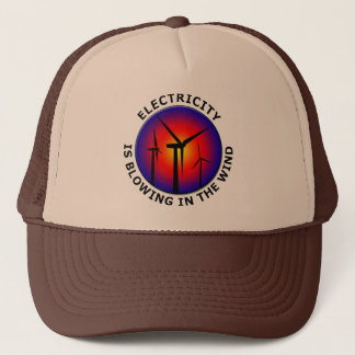 Gorra De Camionero La electricidad está soplando en el viento