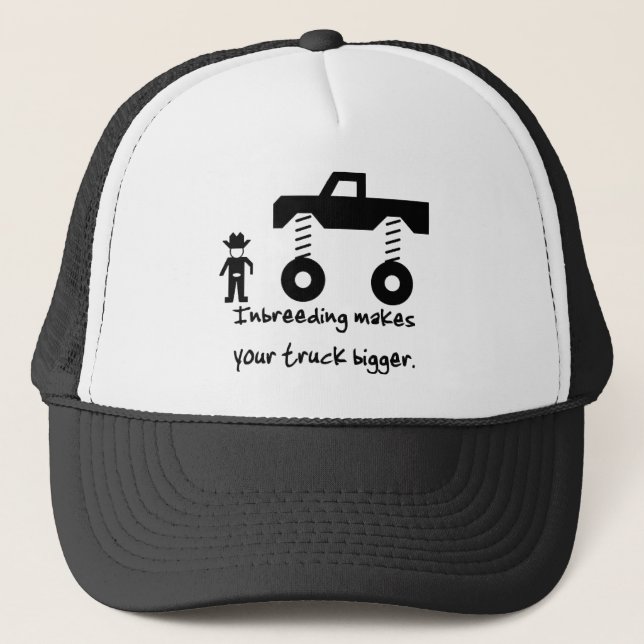 Gorra De Camionero La endogamia hace su camión más grande (Anverso)
