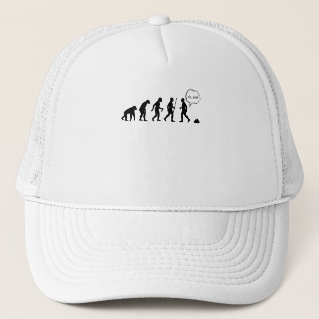 Gorra De Camionero La Evolución Deja De Seguirme Diciendo Divertidame (Anverso)