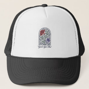 Gorra De Camionero La Fe Floral Vintage de Dios Tiene Esto