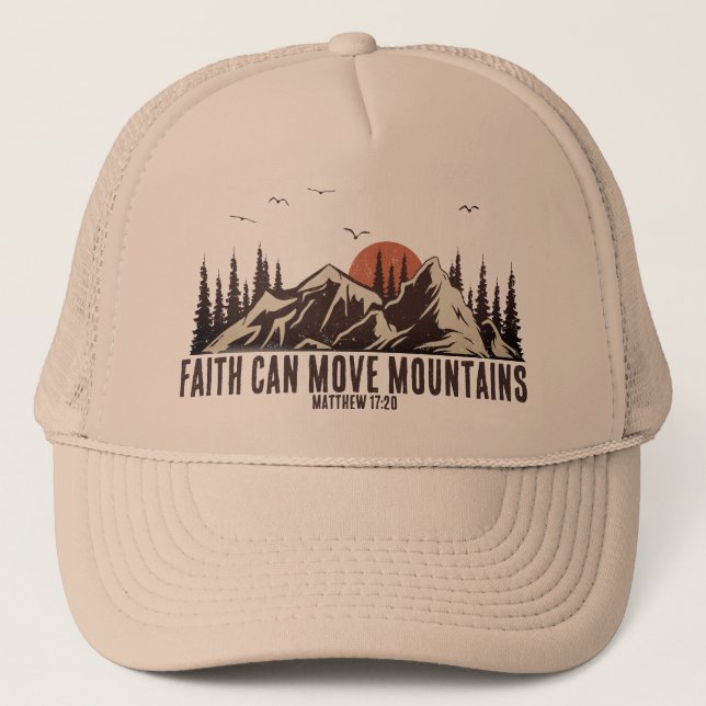Gorra De Camionero La fe puede mover montañas la biblia contra el cri (Anverso)