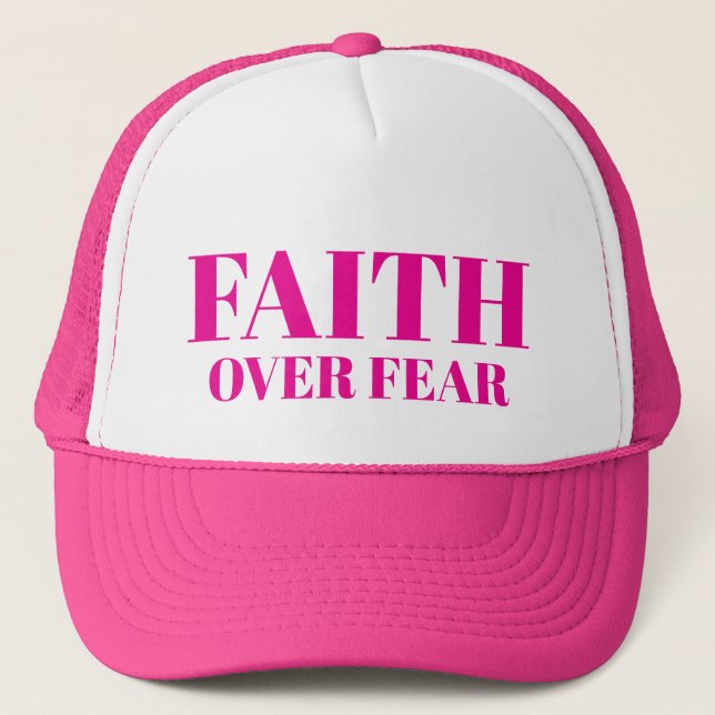 GORRA DE CAMIONERO LA FE SOBRE EL MIEDO (Anverso)