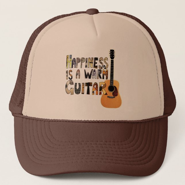 Gorra De Camionero La felicidad es una guitarra cálida (Anverso)