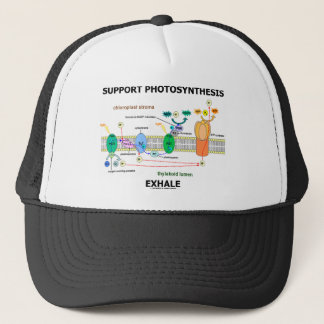 Gorra De Camionero La fotosíntesis de la ayuda exhala (ambiental)