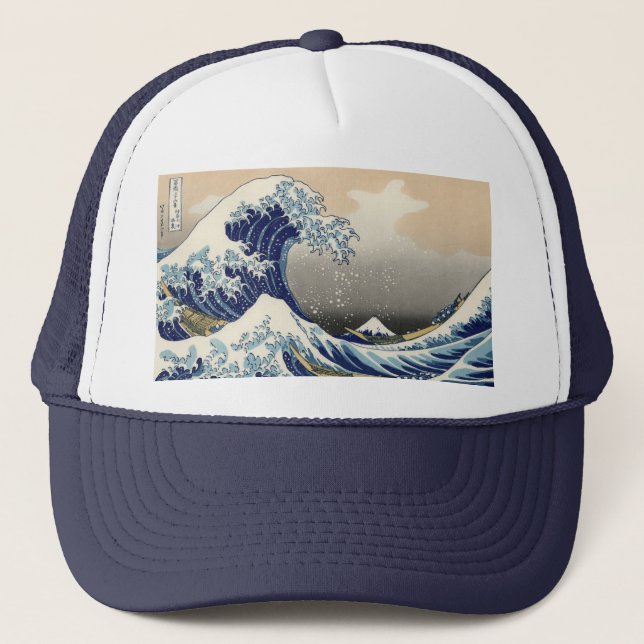 Gorra De Camionero La gran ola de Kanagawa Hokusai (Anverso)