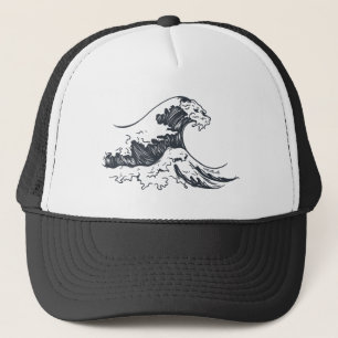 Gorra De Camionero La gran ola del ilustracion de Kanagawa