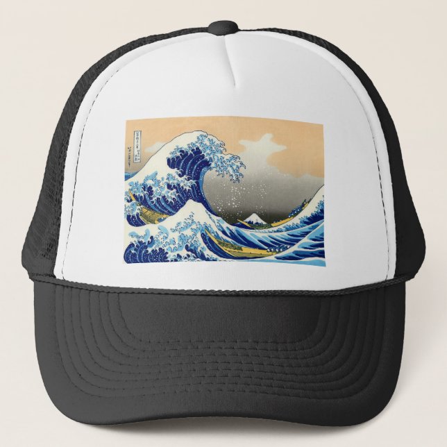 Gorra De Camionero La gran onda - Hokusai (Anverso)