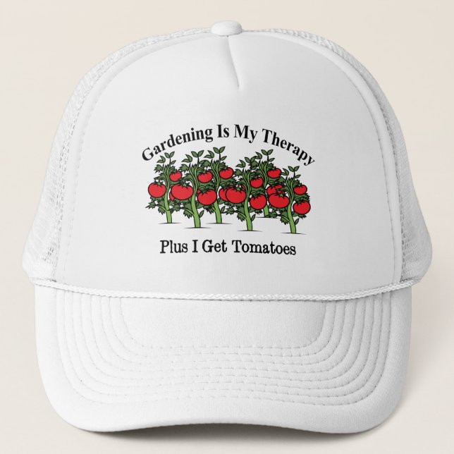 Gorra De Camionero La jardinería divertida es mi terapia (Anverso)