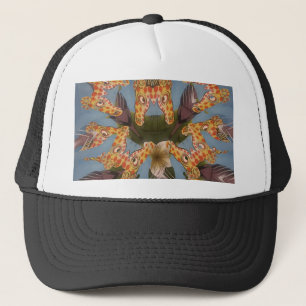 Gorra De Camionero La jirafa de Kaleidoscope Mandala: Resumen de arte