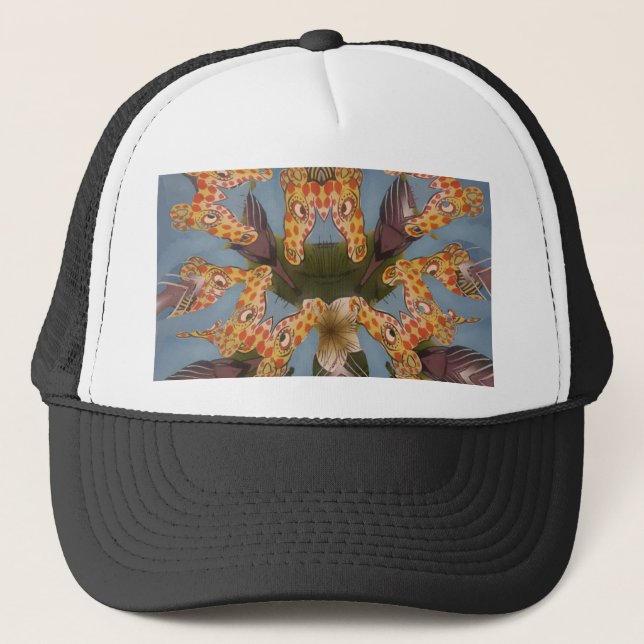 Gorra De Camionero La jirafa de Kaleidoscope Mandala: Resumen de arte (Anverso)