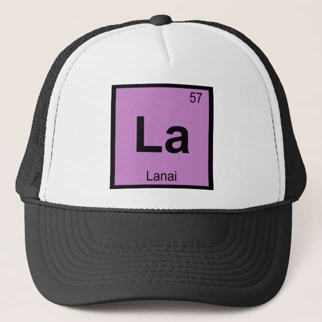 Gorra De Camionero La - Lanai Hawaii Island Chemistry Table (Anverso)