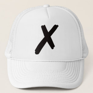 Gorra De Camionero La letra americana inglesa "X "