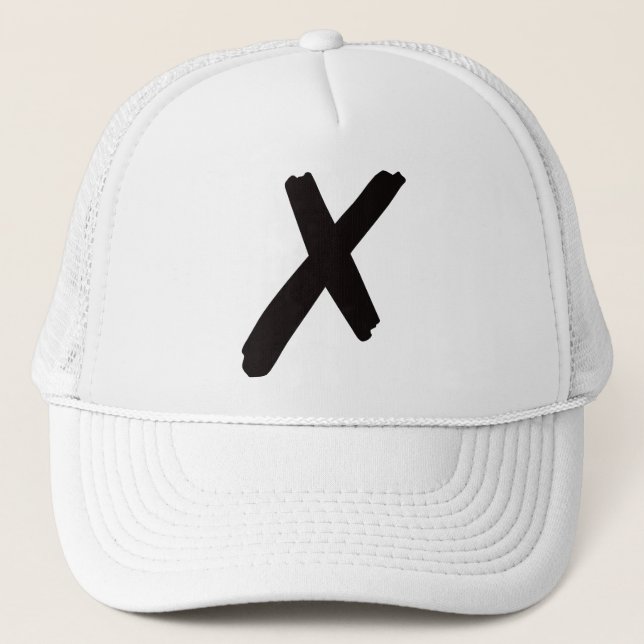 Gorra De Camionero La letra americana inglesa "X " (Anverso)