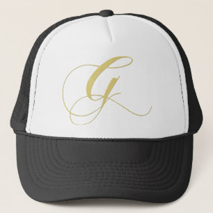 Gorra De Camionero La letra G del monograma de oro escoge