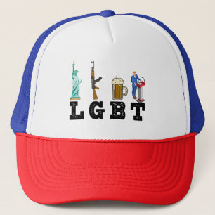 Gorra De Camionero La libertad LGBT arma cerveza Trump regalo polític