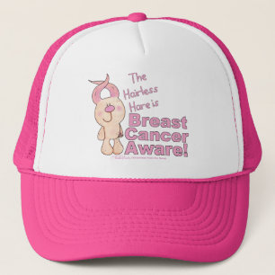 Gorra De Camionero La liebre sin pelo es consciente del cáncer de mam
