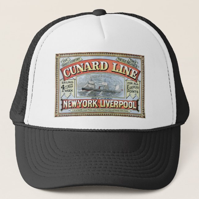 Gorra De Camionero La Línea Cunard (Anverso)