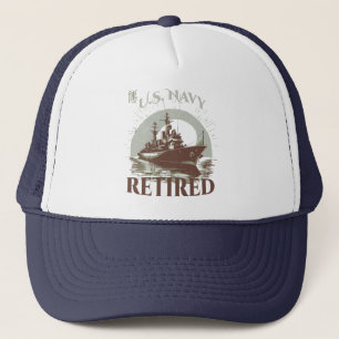 Gorra De Camionero La Marina de los Estados Unidos Retirada