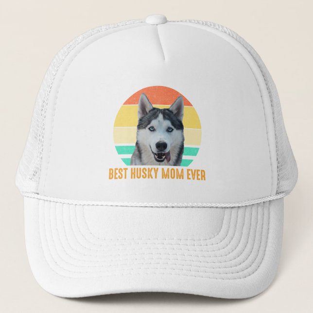 Gorra De Camionero La mejor mamá Husky (Anverso)